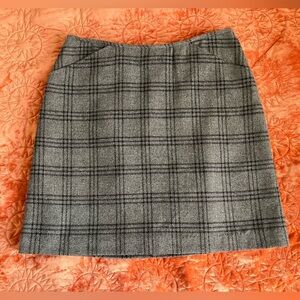 EUC Gray and Black Plaid Skirt